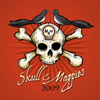 skull and magpies 2009