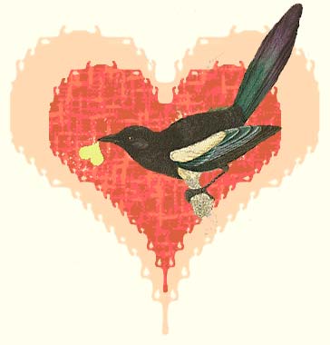 magpie and heart