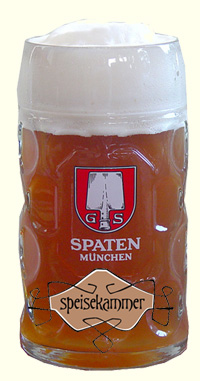 spaten mass krug with speisekammer logo