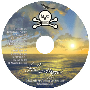 skull and magpies disc